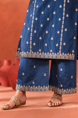 Shivani Pancholi in Gulzaar - Blue Chanderi Embroidered Suit Set