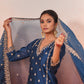 Shivani Pancholi in Gulzaar - Blue Chanderi Embroidered Suit Set