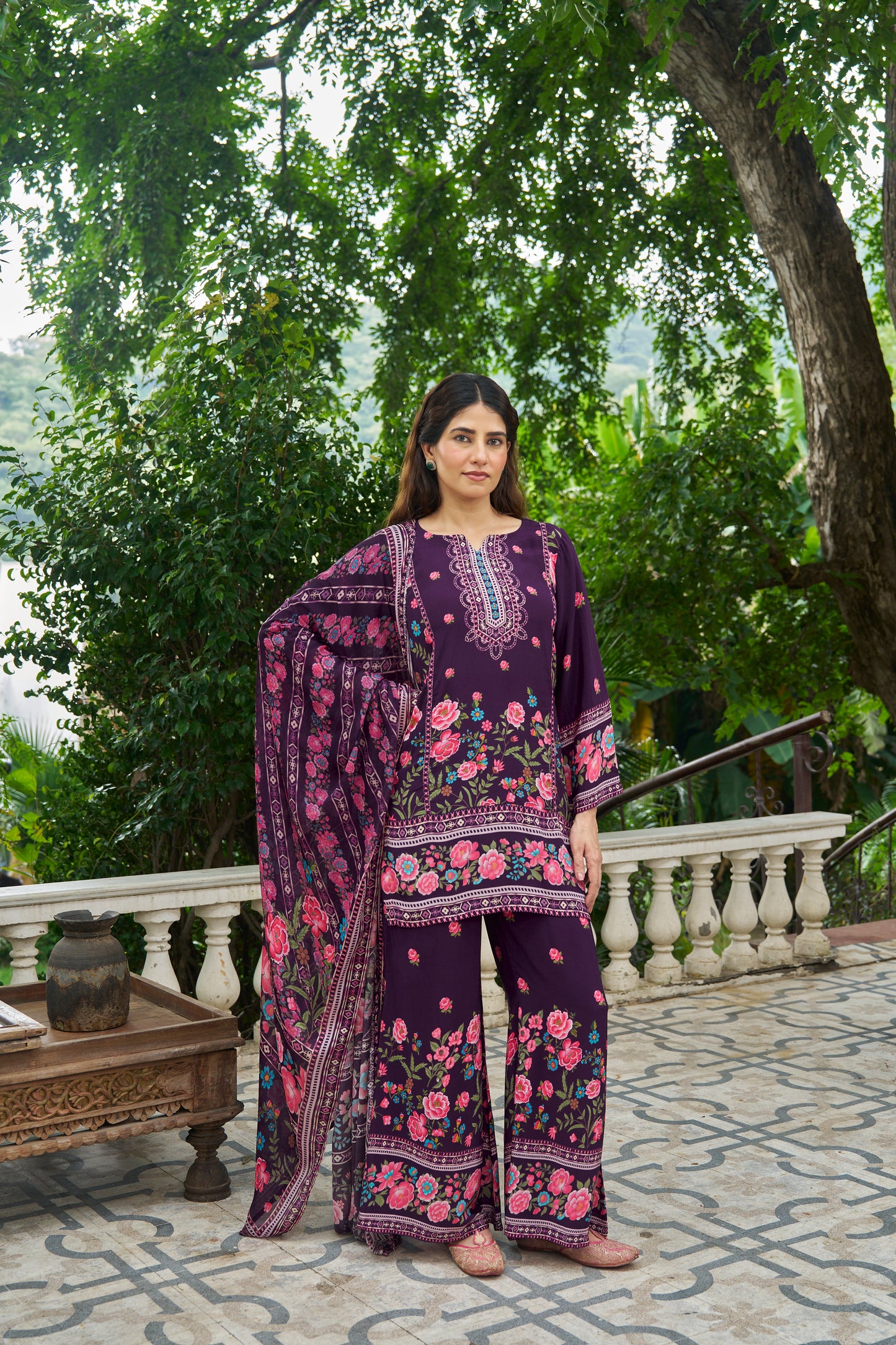 INDIRA - Wine Suit Set