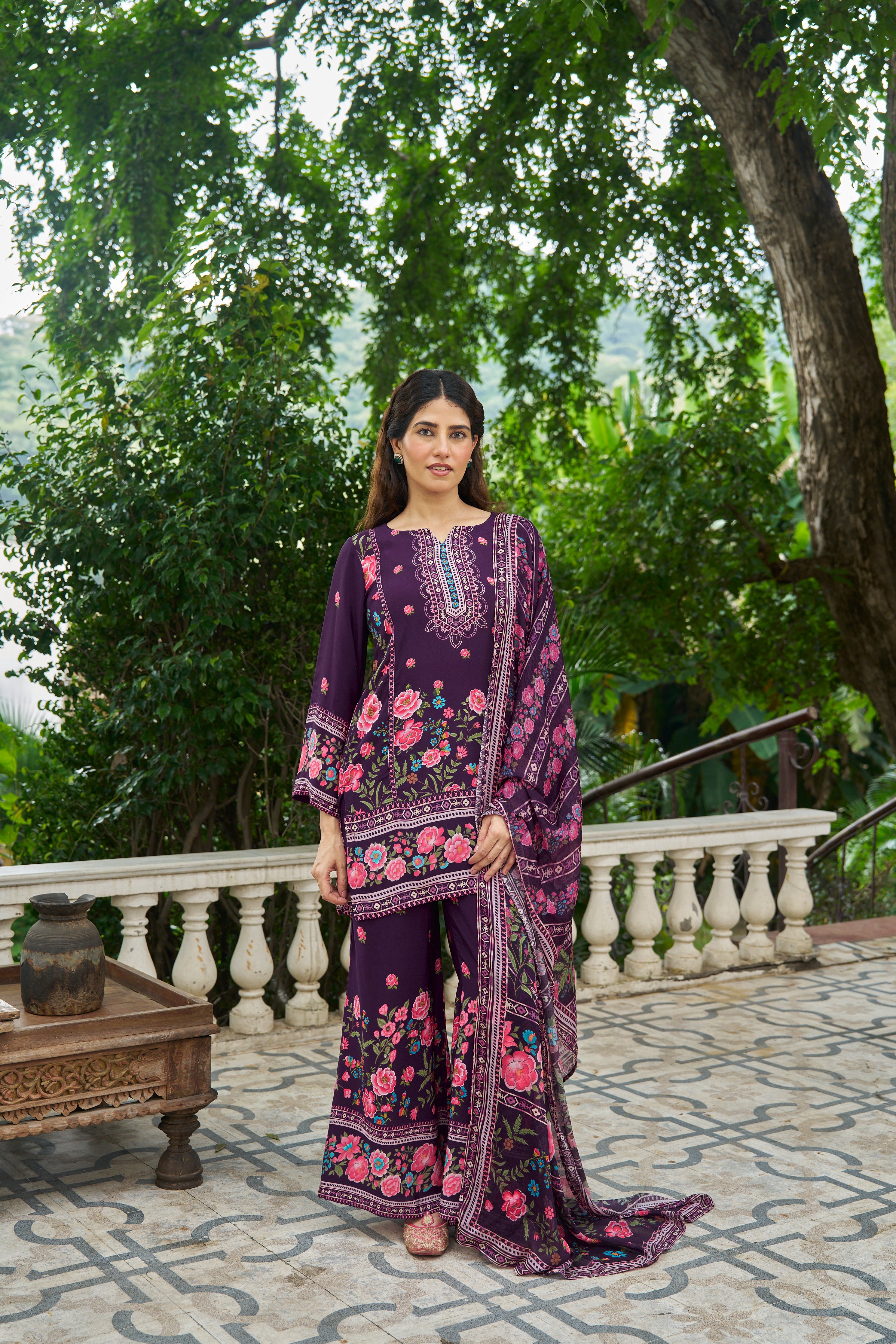 INDIRA - Wine Suit Set