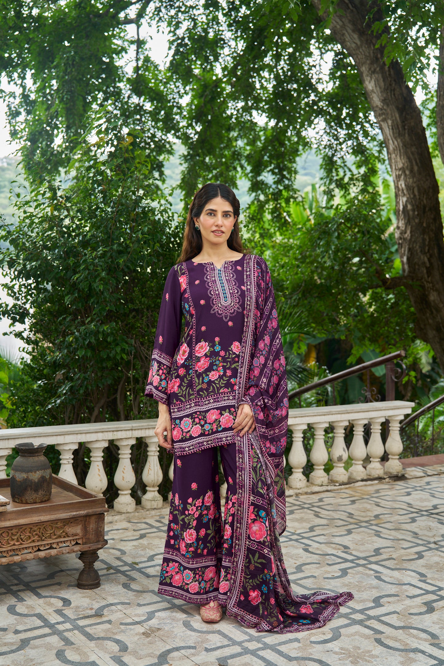 INDIRA - Wine Suit Set