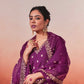 Shreya Lakhani in Khushnir - Wine Chanderi Embroidered Suit Set