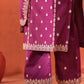 Hina Khan in Khushnir - Wine Chanderi Embroidered Suit Set