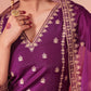 Shreya Lakhani in Khushnir - Wine Chanderi Embroidered Suit Set
