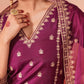 Shreya Lakhani in Khushnir - Wine Chanderi Embroidered Suit Set