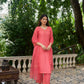 KUMKUM - Pink Chanderi Suit Set