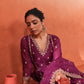 Hina Khan in Khushnir - Wine Chanderi Embroidered Suit Set