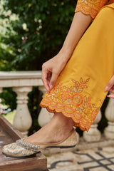 ZARD - Yellow Chanderi Suit Set