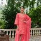 SURKH - Pink Chanderi Suit Set