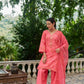 SURKH - Pink Chanderi Suit Set
