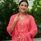 SURKH - Pink Chanderi Suit Set