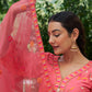 SURKH - Pink Chanderi Suit Set