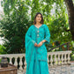FEROZI - Blue Chanderi Suit Set
