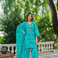FEROZI - Blue Chanderi Suit Set