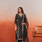 Fannah - Black Chanderi Embroidered Suit Set