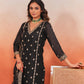 Fannah - Black Chanderi Embroidered Suit Set