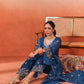 Shreyashi Verma in Firoz - Blue Chanderi Embroidered Suit Set