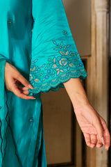 TURKI - Blue Chanderi Suit Set