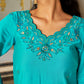 TURKI - Blue Chanderi Suit Set