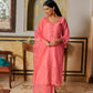 SINDORI - Pink Chanderi Suit Set