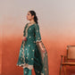 Rubal Wadhwa in Taazgi - Green Embroidered Chanderi Suit Set