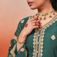 Rubal Wadhwa in Taazgi - Green Embroidered Chanderi Suit Set