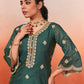 Rubal Wadhwa in Taazgi - Green Embroidered Chanderi Suit Set