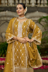 DIA - Yellow Organza A-line Suit Set