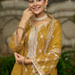 DIA - Yellow Organza A-line Suit Set