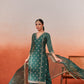 Gul-o-rang - Green Chanderi Embroidered Suit Set