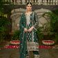 ISHITA - Green Organza A-line Suit Set