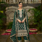 ISHITA - Green Organza A-line Suit Set