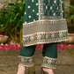 ISHITA - Green Organza A-line Suit Set
