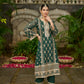ISHITA - Green Organza A-line Suit Set