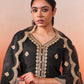 Rangraas - Black embroidered Chanderi silk suit set