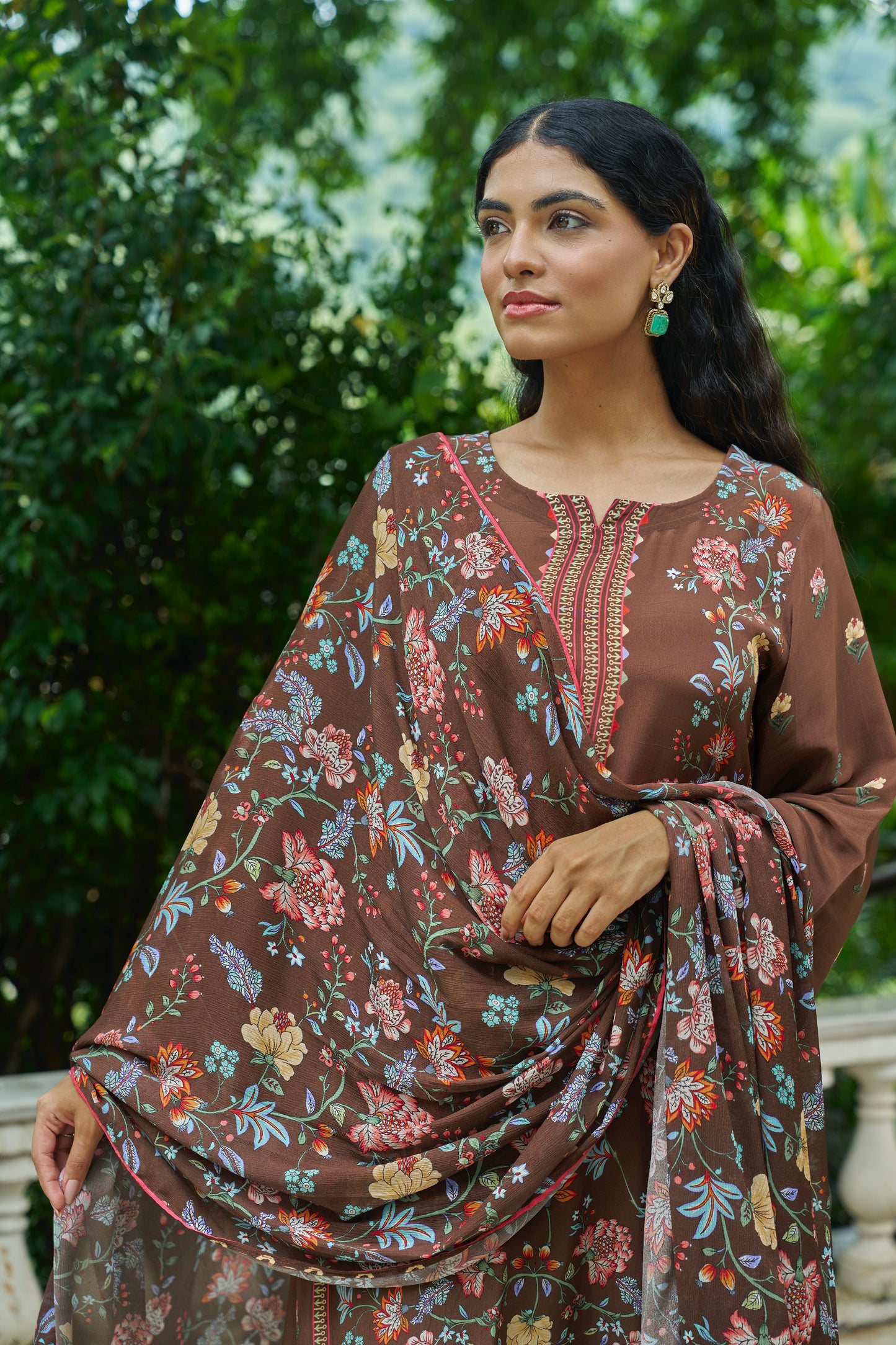 CHANDRIKA - Brown Suit Set