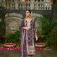 IRA - Purple Organza A-line Suit Set