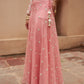 Heera - Pink Organza Lehenga Set.