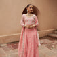 Heera - Pink Organza Lehenga Set.