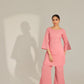 Pink Chikankari Summer Co-ord Set.
