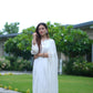 Yashika Khatri in Aseem Ivory White Embroidered Straight Suit Set