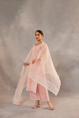 Nargis - Peach Embroidered Suit Set.