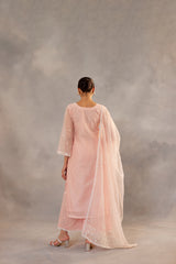 Nargis - Peach Embroidered Suit Set.