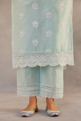 Neelkamal - Mint Green Embroidered Suit Set.