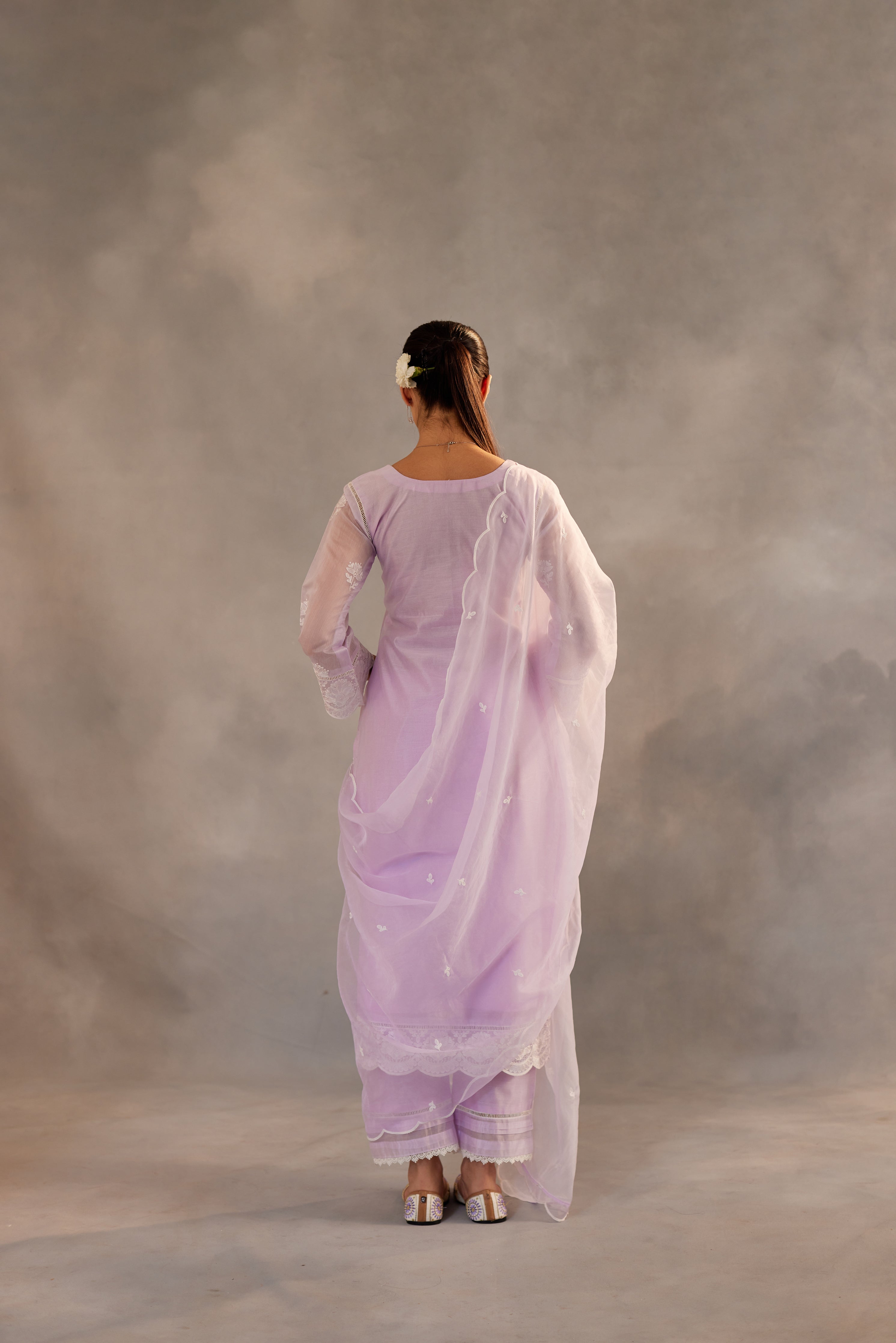 Gul - Lavender Embroidered Suit Set.