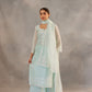 Savani - Mint Green Embroidered Suit Set.