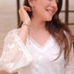 Simran Sethi in Aseem Ivory White Embroidered Straight Suit Set
