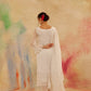 Nia Sharma in Aseem Ivory White Embroidered Straight Suit Set