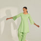 Green Chikankari Summer Co-ord Set.