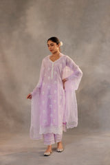 Gul - Lavender Embroidered Suit Set.